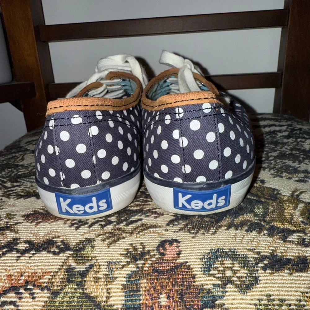 👟 Women’s Keds Champion Polka Dot Sneakers | Navy & White | Size 6.5